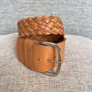 Joan & David Calfskin Braided Woven Belt